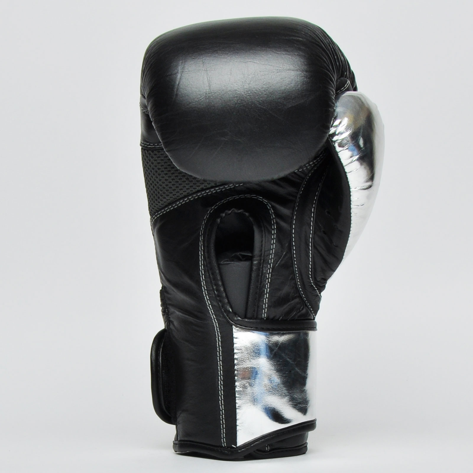 Tufwear Boxing Gloves Leather Pegasus Training Glove Black Silver