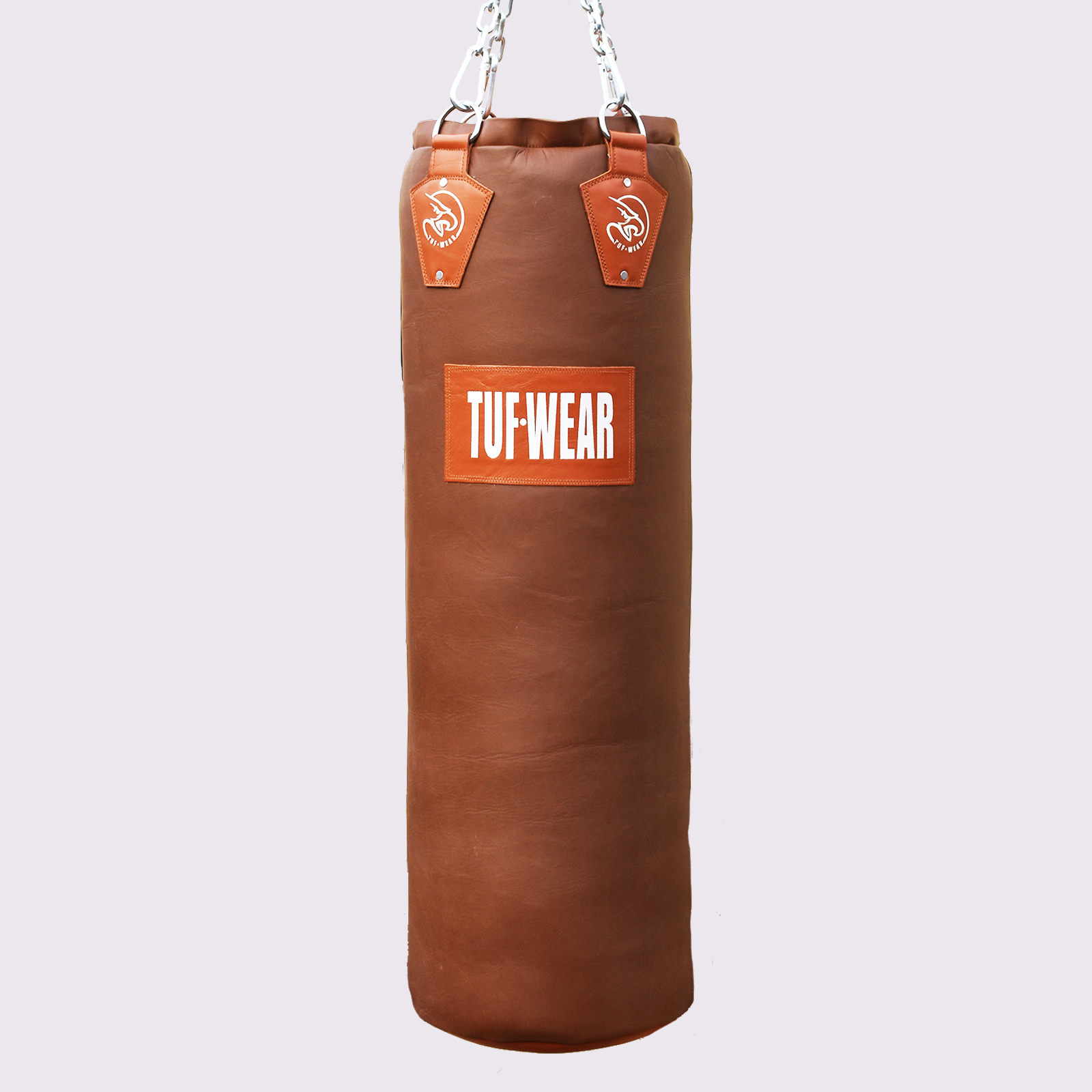 Tuf Wear Classic Brown 4ft Straight Hide Leather Punchbag (122cm)  - TW10413