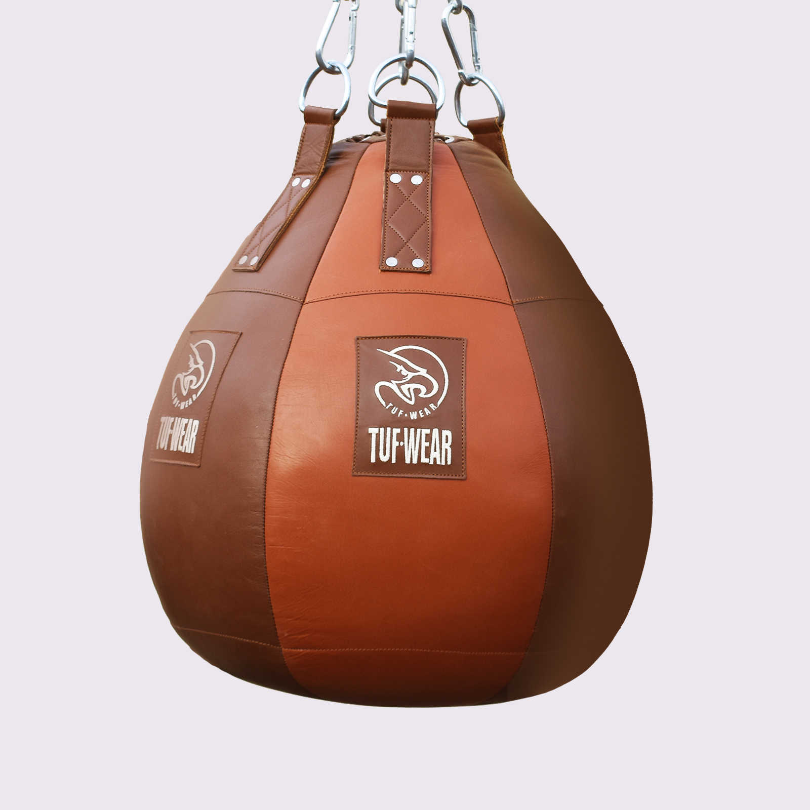 Tuf Wear Classic Brown Leather Wrecking Ball (Large Maize Bag) - TW10611
