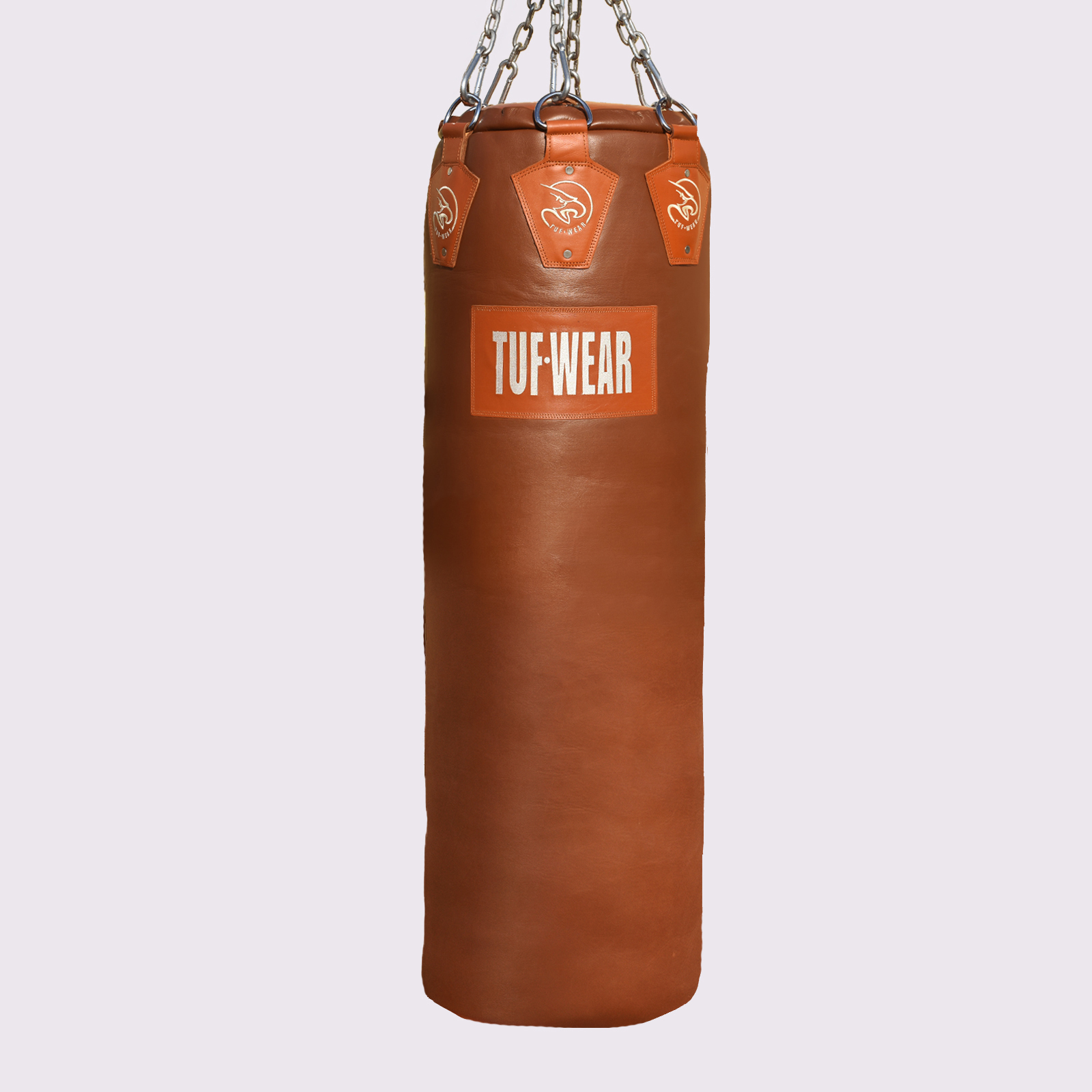 Tuf Wear Gigantor Classic Brown Hide Leather Punchbag 140CM (4' 6) APPROX 65KG - TW10868