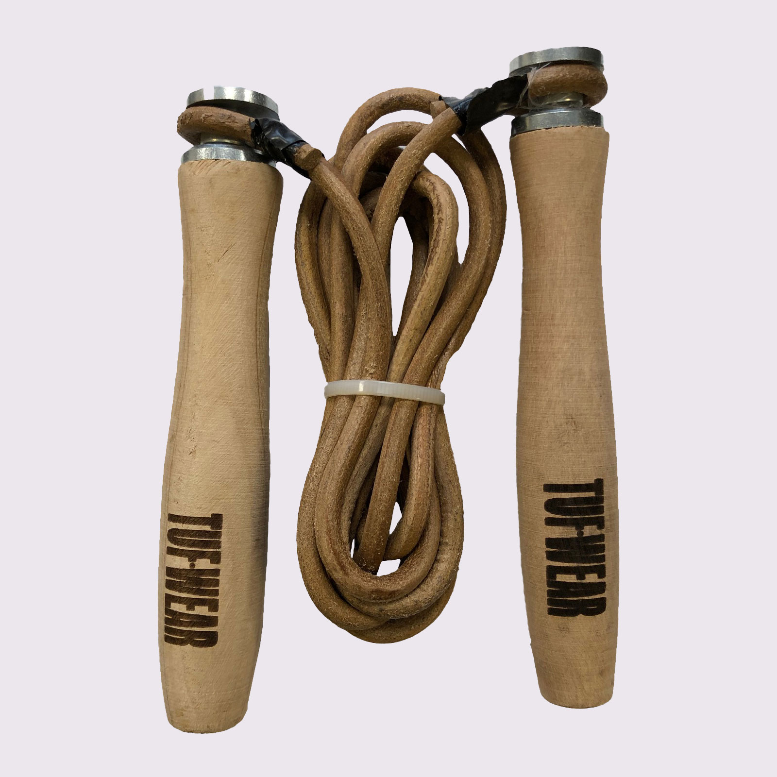 Tuf Wear Leather Skipping Rope with Wooden Handle - TW13532