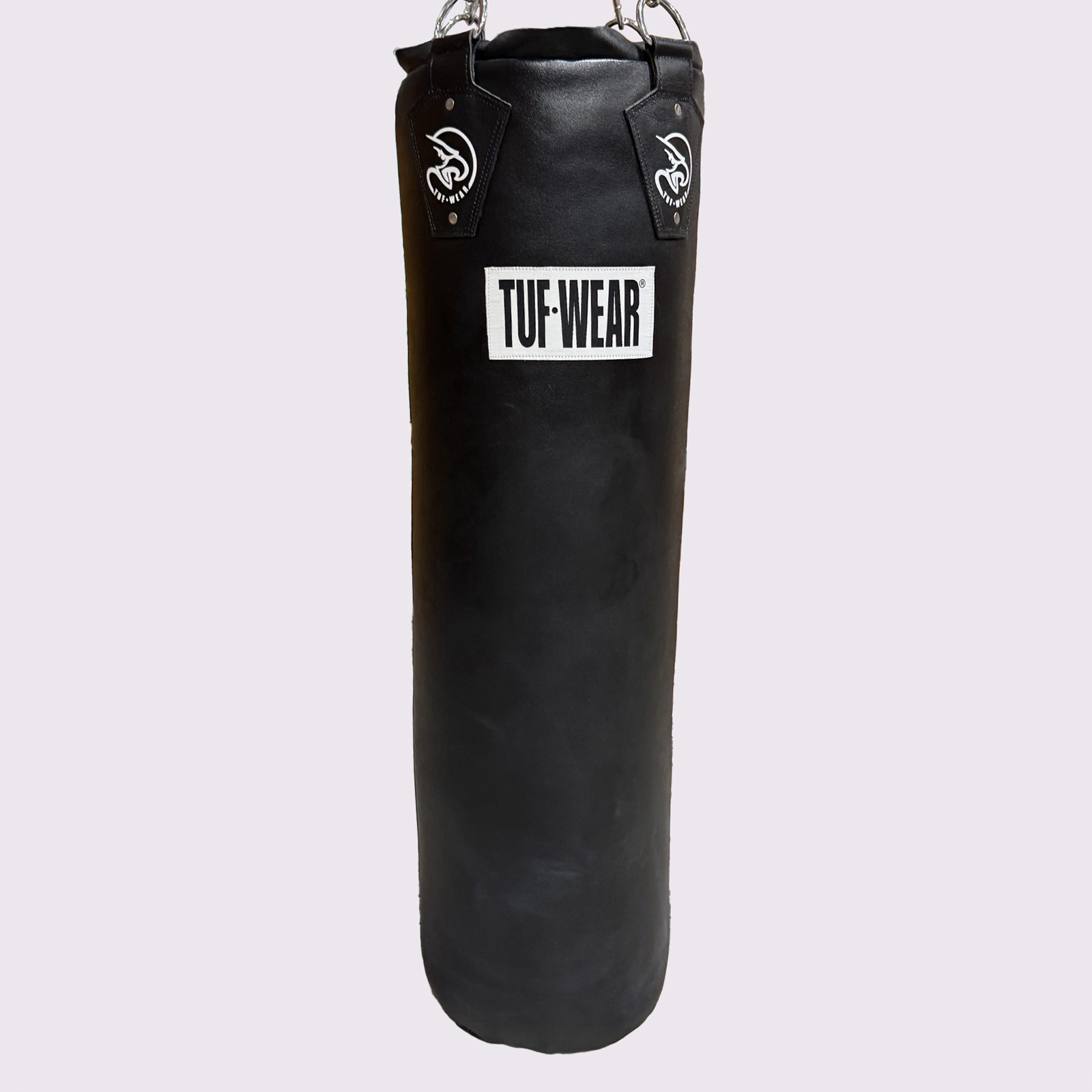 Tuf Wear 4FT Straight Leather Punchbag All Black - TW15434-ALLBLACK