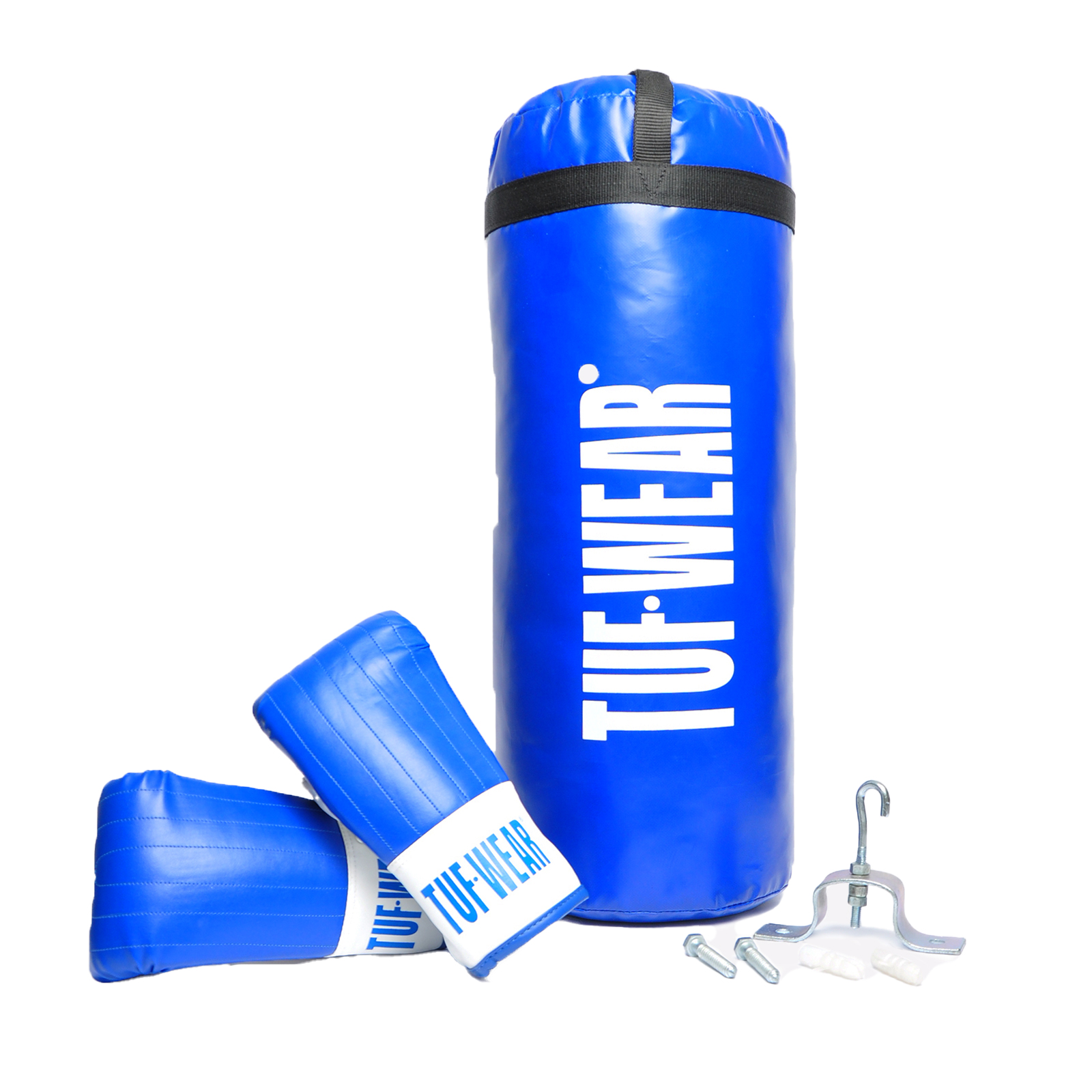 Tuf Wear Junior 2ft Punchbag Kit with Gloves  - TW19115-Blue