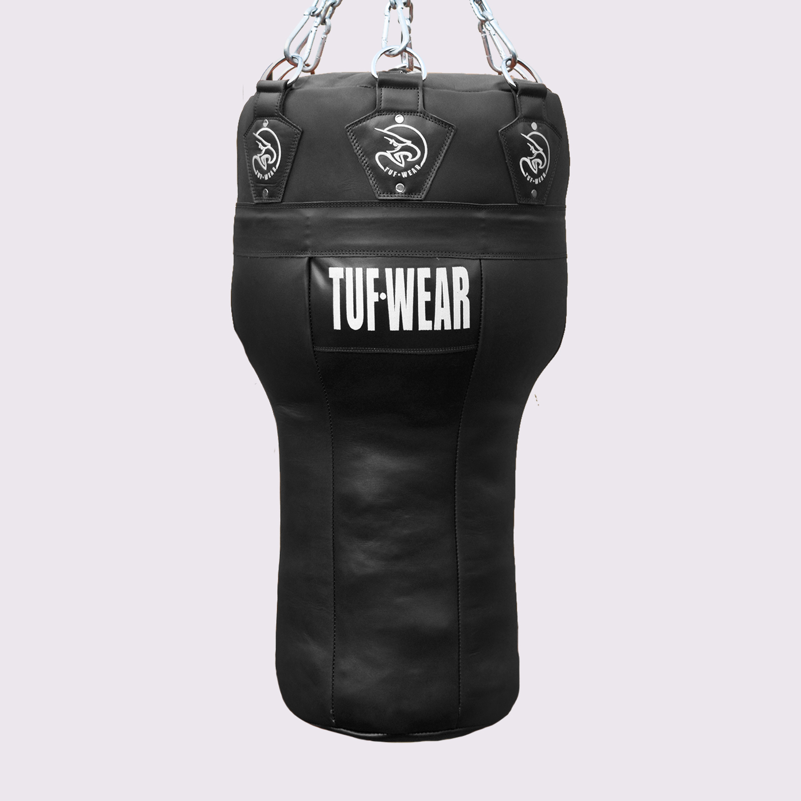 Tuf Wear Leather Angle Punchbag All Black - TW22232