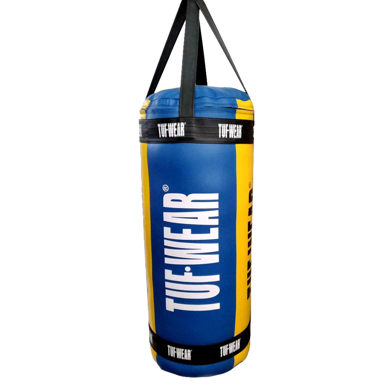 Tuf Wear Balboa 4ft Jumbo Punchbag  (20 Inch Diameter) - Blue/Yellow (Approx 60kg) - TW24975-BLUE/YELLOW
