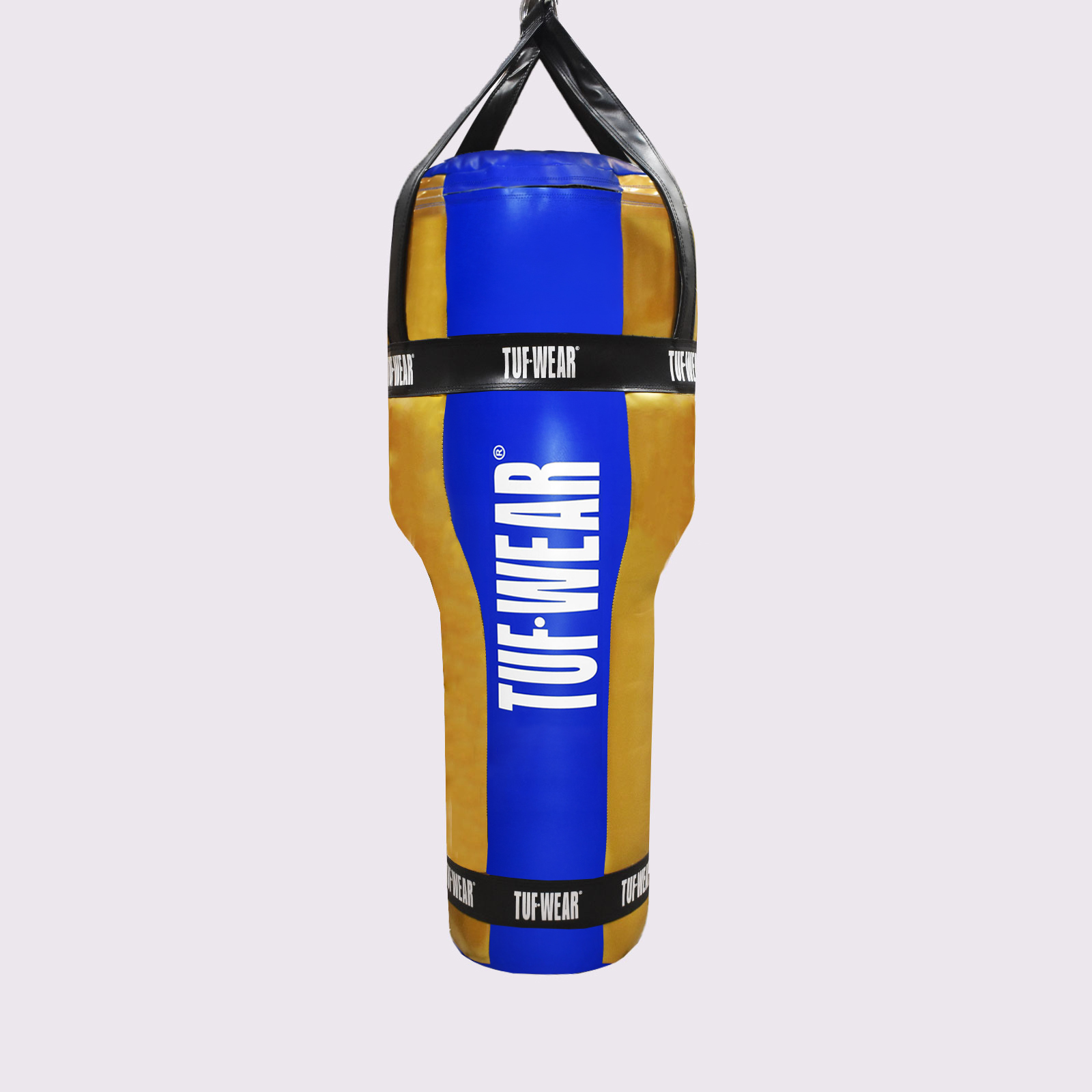 Tuf Wear Balboa 4FT Angle Jumbo Punchbag (20 Diameter) - TW26615-BLUE/GOLD