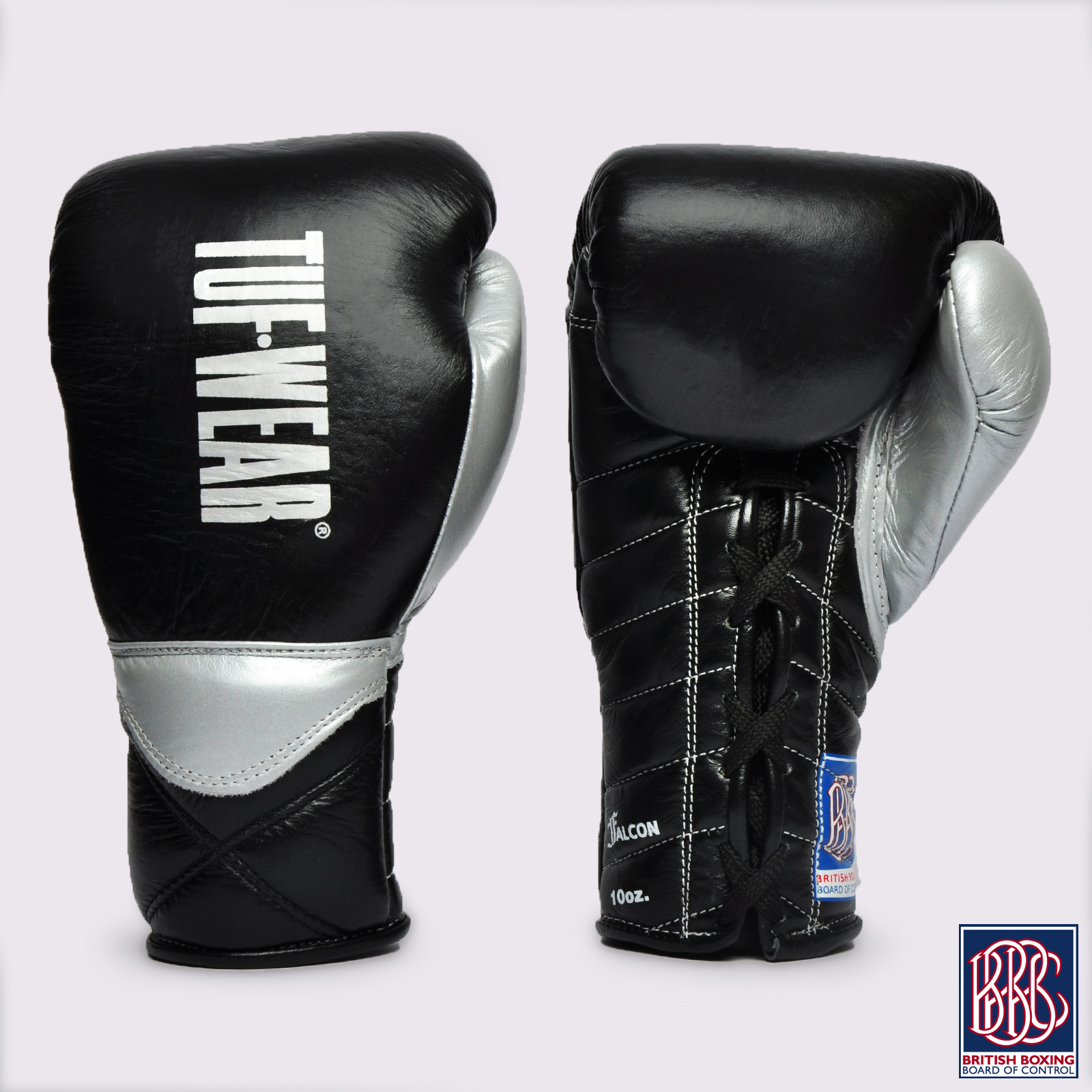 Tuf Wear Falcon Contest Glove BBBofC Approved - TW28513-BLACK/SILVER
