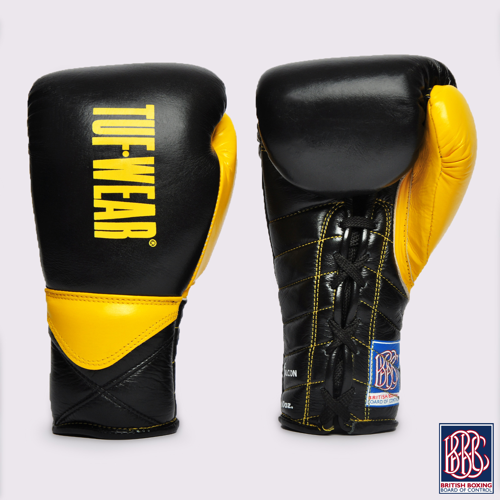 Tuf Wear Falcon Contest Glove BBBofC Approved - TW28513-BLACK/YELLOW