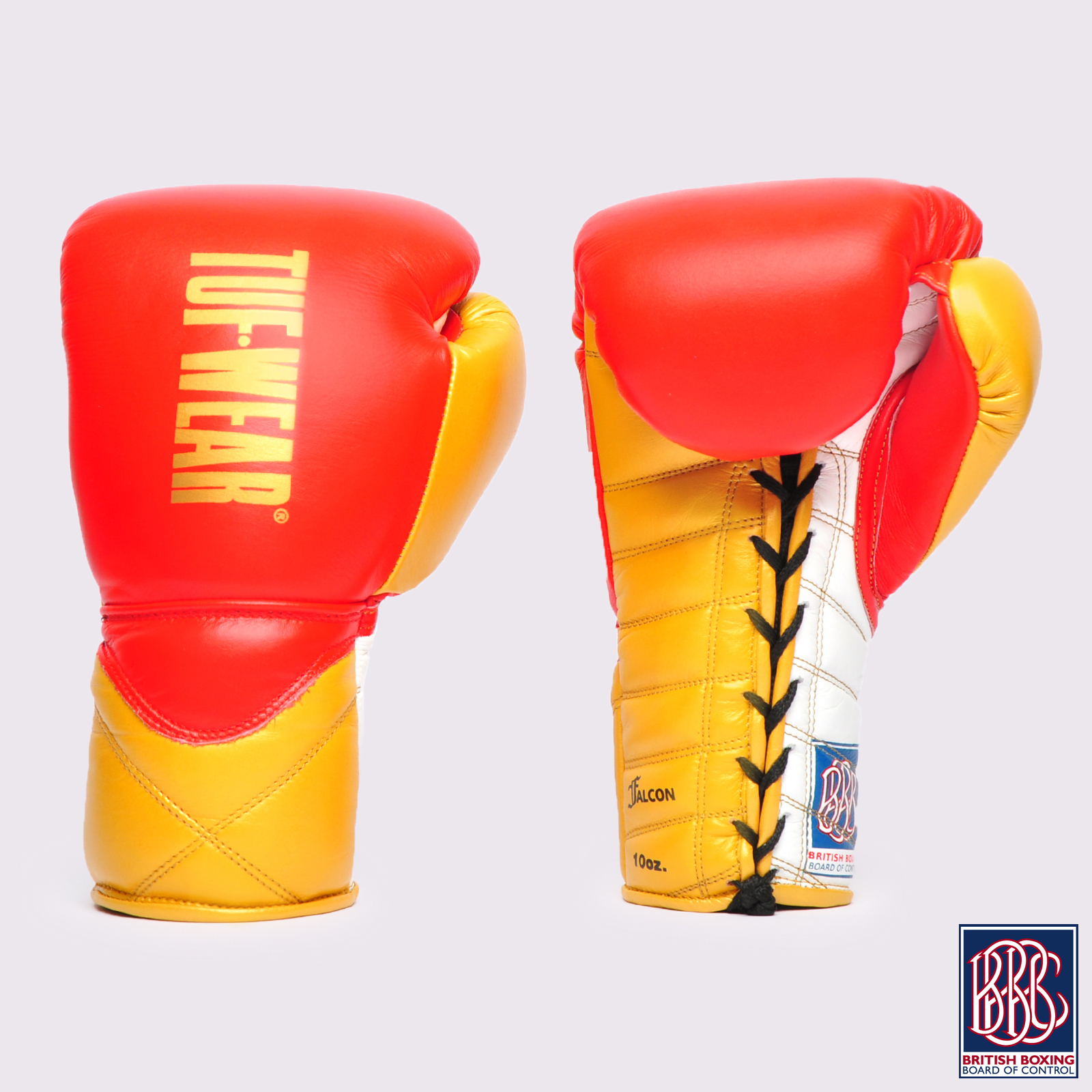Tuf Wear Falcon Contest Glove BBBofC Approved - TW28513-RED/GOLD