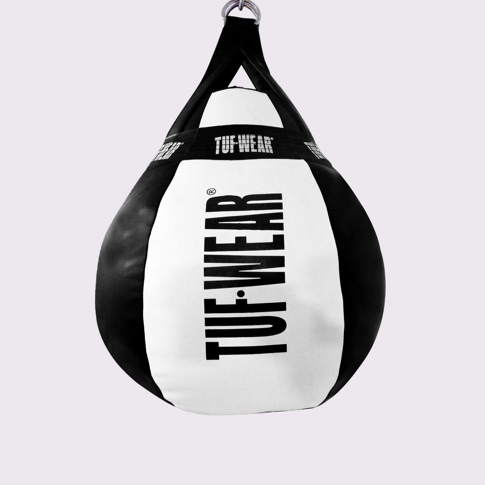 Tuf Wear Balboa Wrecking Ball With Hanging Straps - TW31263-WHITE/BLACK