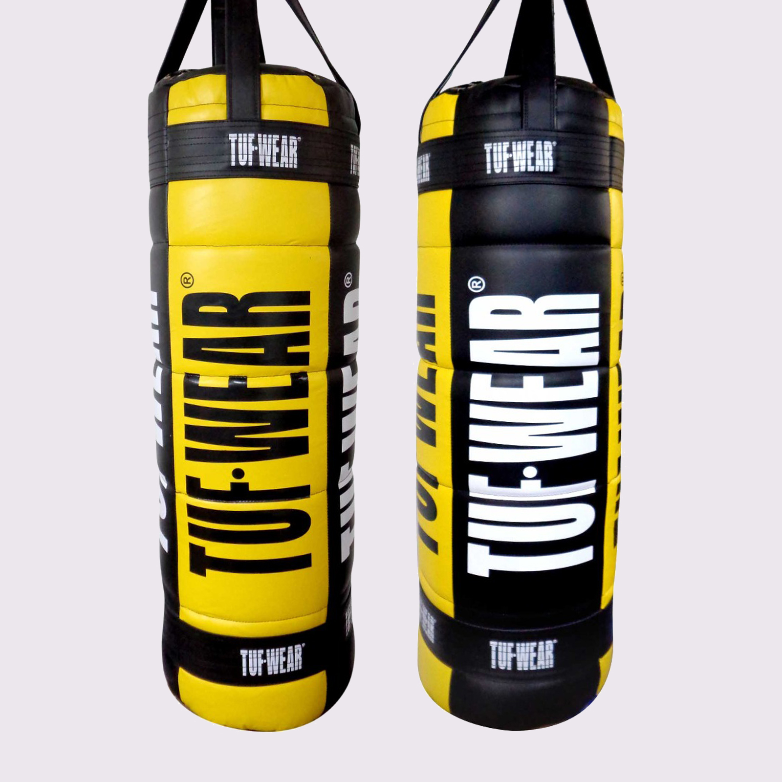 Tuf Wear Balboa 4FT Quilted Punchbag - TW32138-BLACK/YELLOW