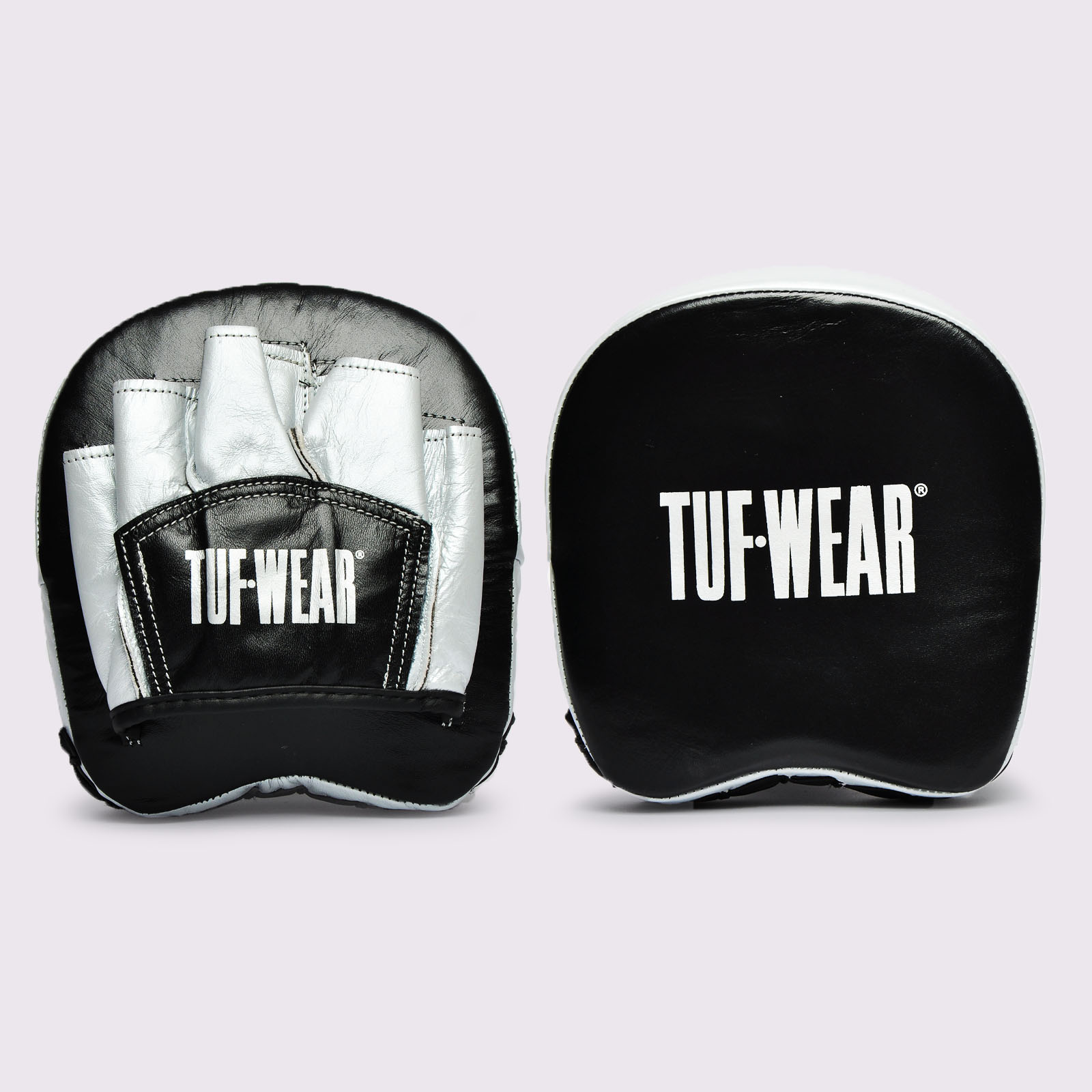 Tuf Wear Leather Cuban Pad - TW32704-BLACK/SILVER