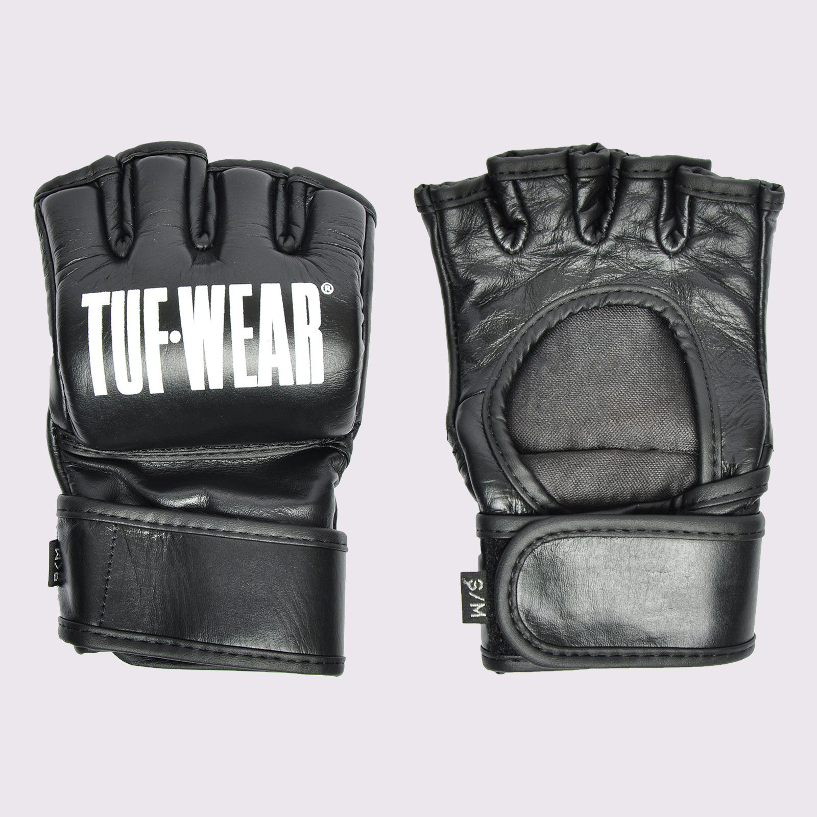 Tuf Wear MMA Leather Pro Contest Glove 4oz - TW33780-BLACK
