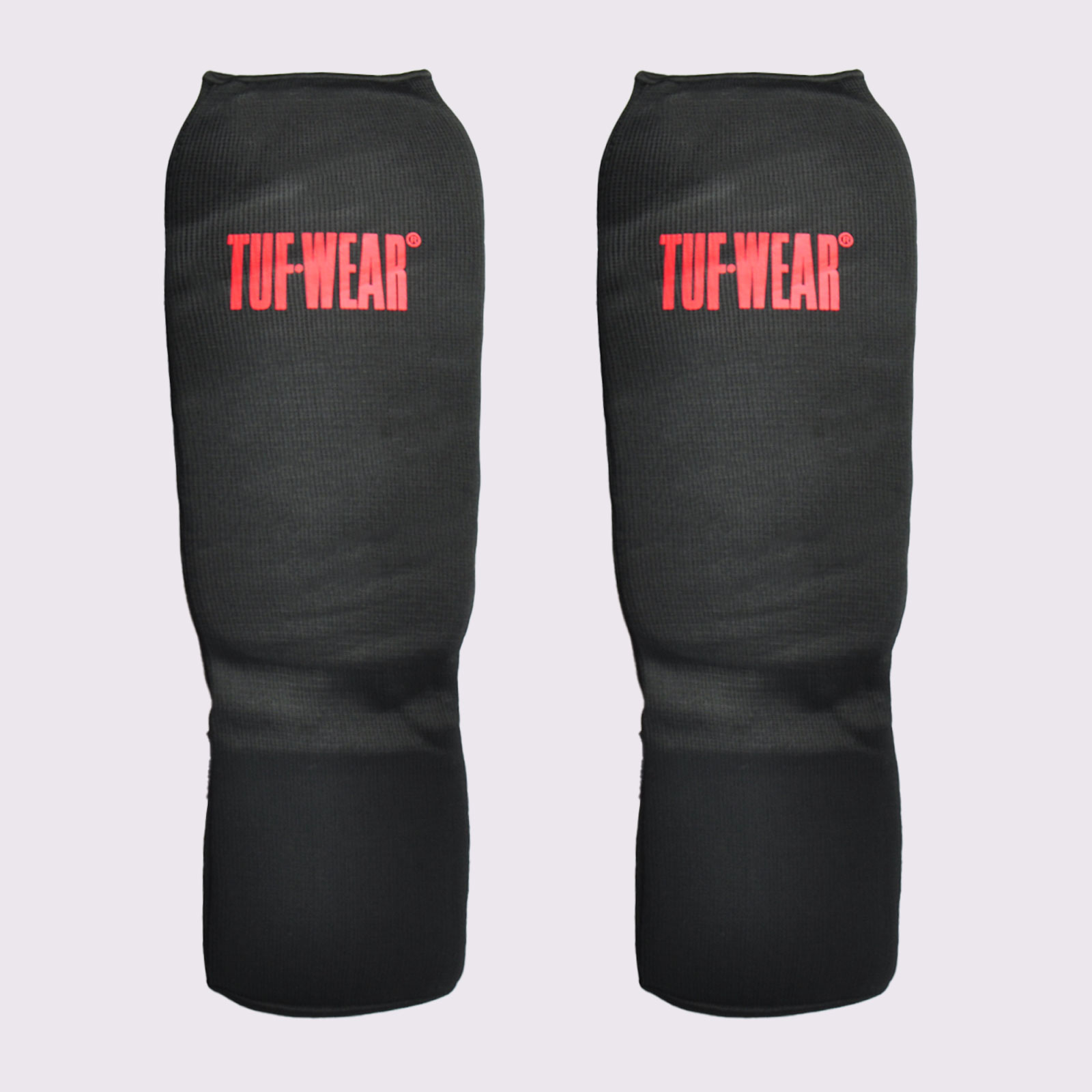Tuf Wear Elasticated MMA Shinguard - TW33782-BLACK/RED