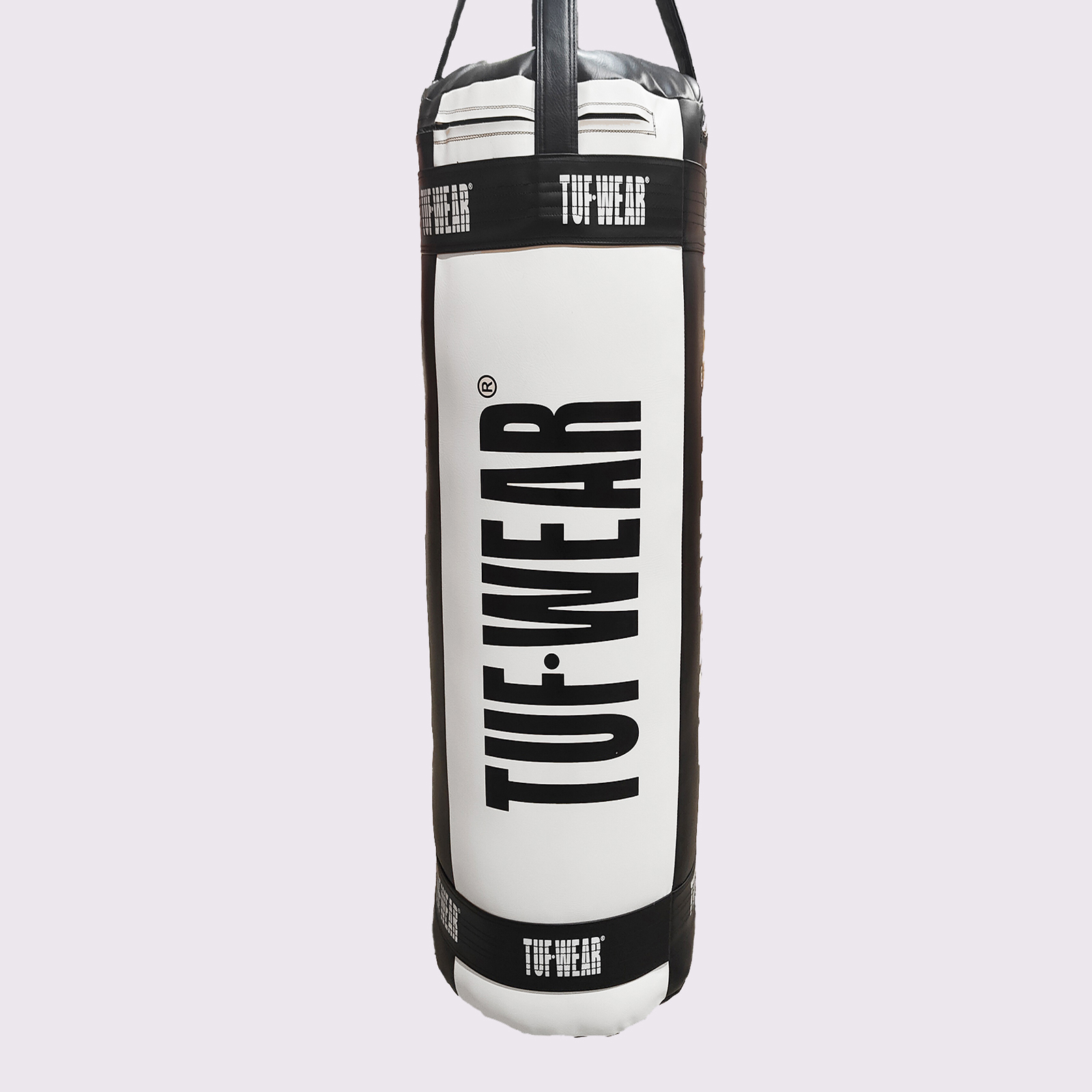 Tuf Wear Balboa 4FT Straight Punch Bag - TW36719-BLACKWHITE